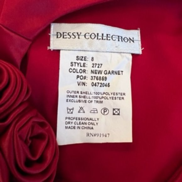 Dessy Collection Women's Dress Size 8 Color New Garnet - Picture 4 of 14
